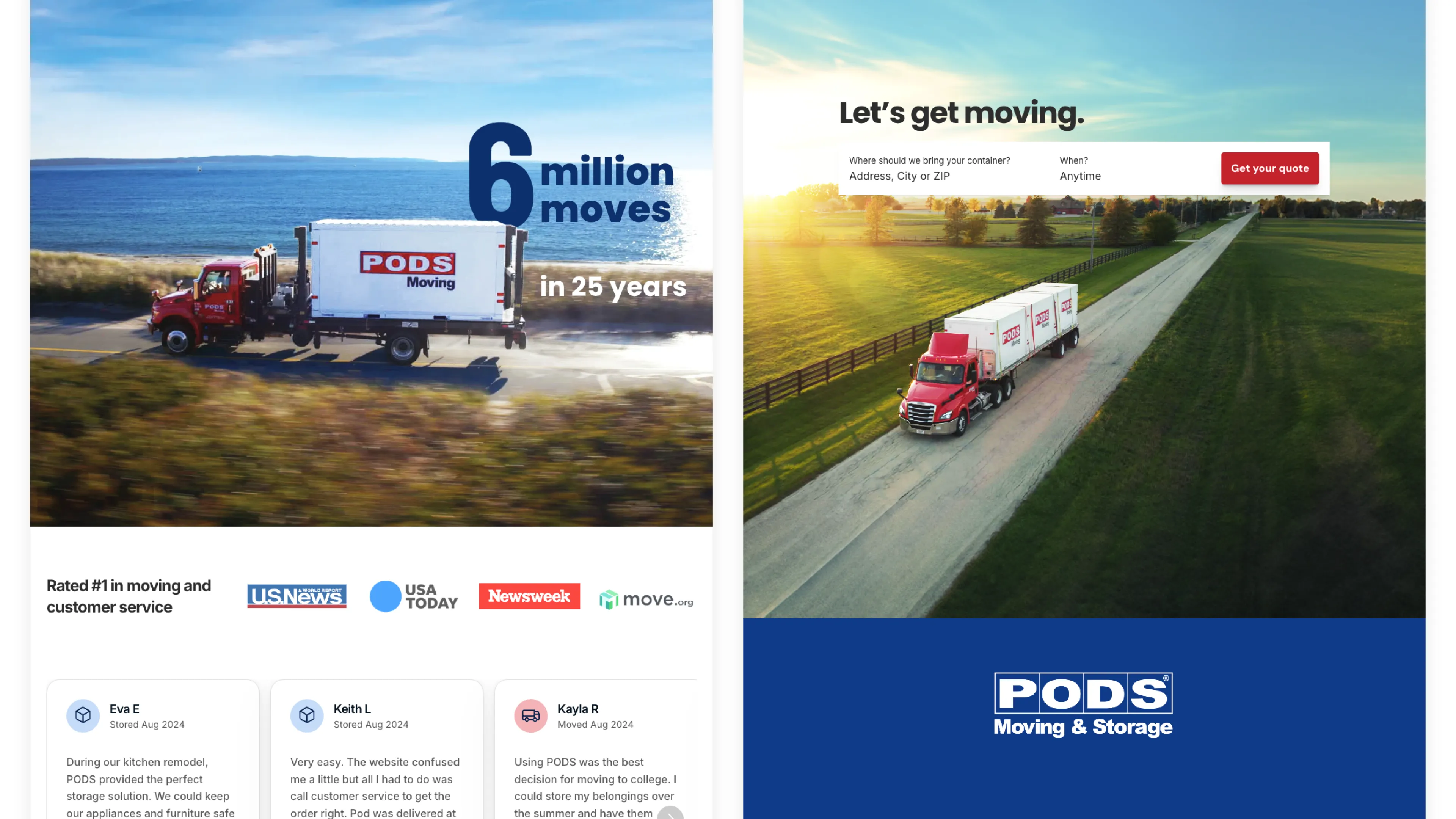 Social proof and CTA